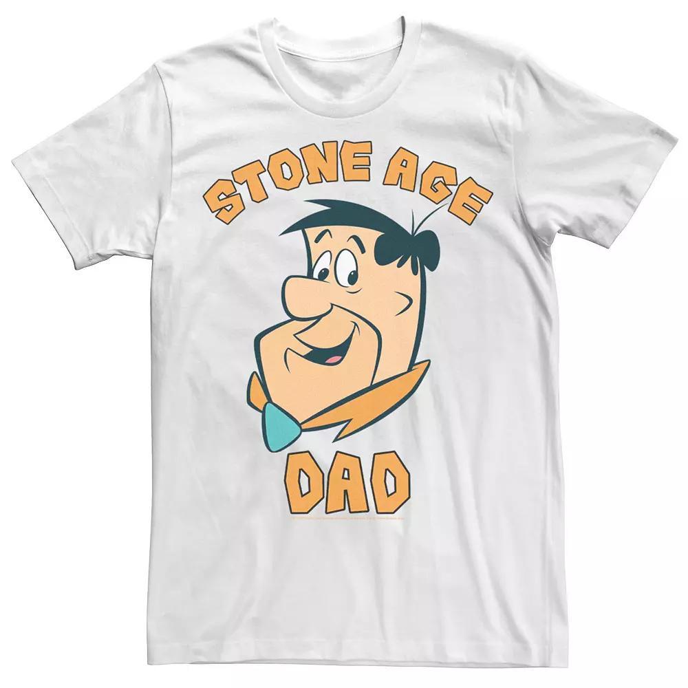Men's Flinstones Stone age Dad Father Text Tee, Size: XL, White Product Image