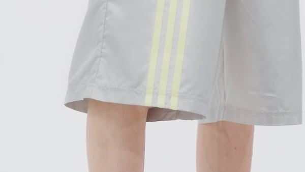 adidas Fashion Front Stripes Firebird Shorts Grey Two M Mens Product Image