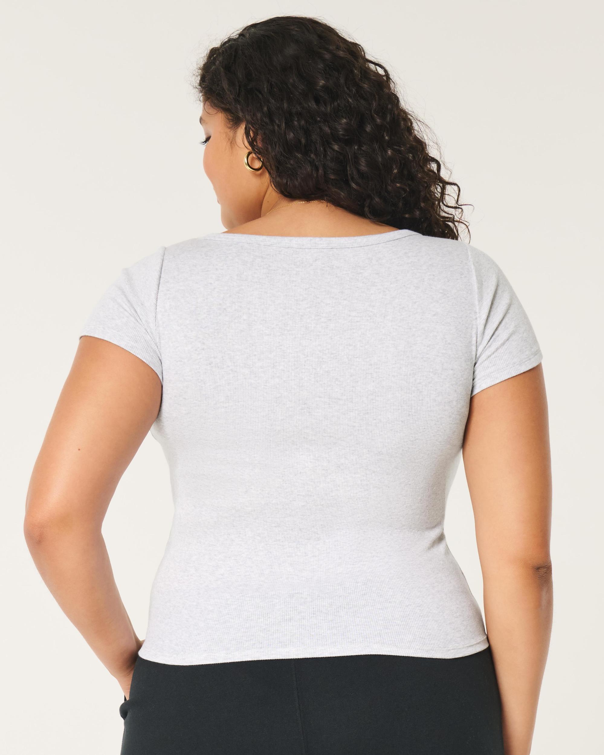Ribbed Short-Sleeve Icon Henley Product Image