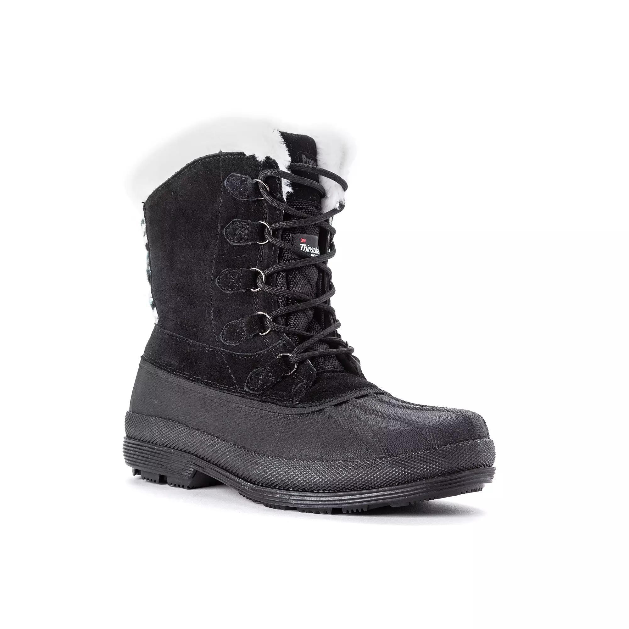 Propet Lumi Tall Women's Winter Boots, Size: 9.5, Black White Product Image