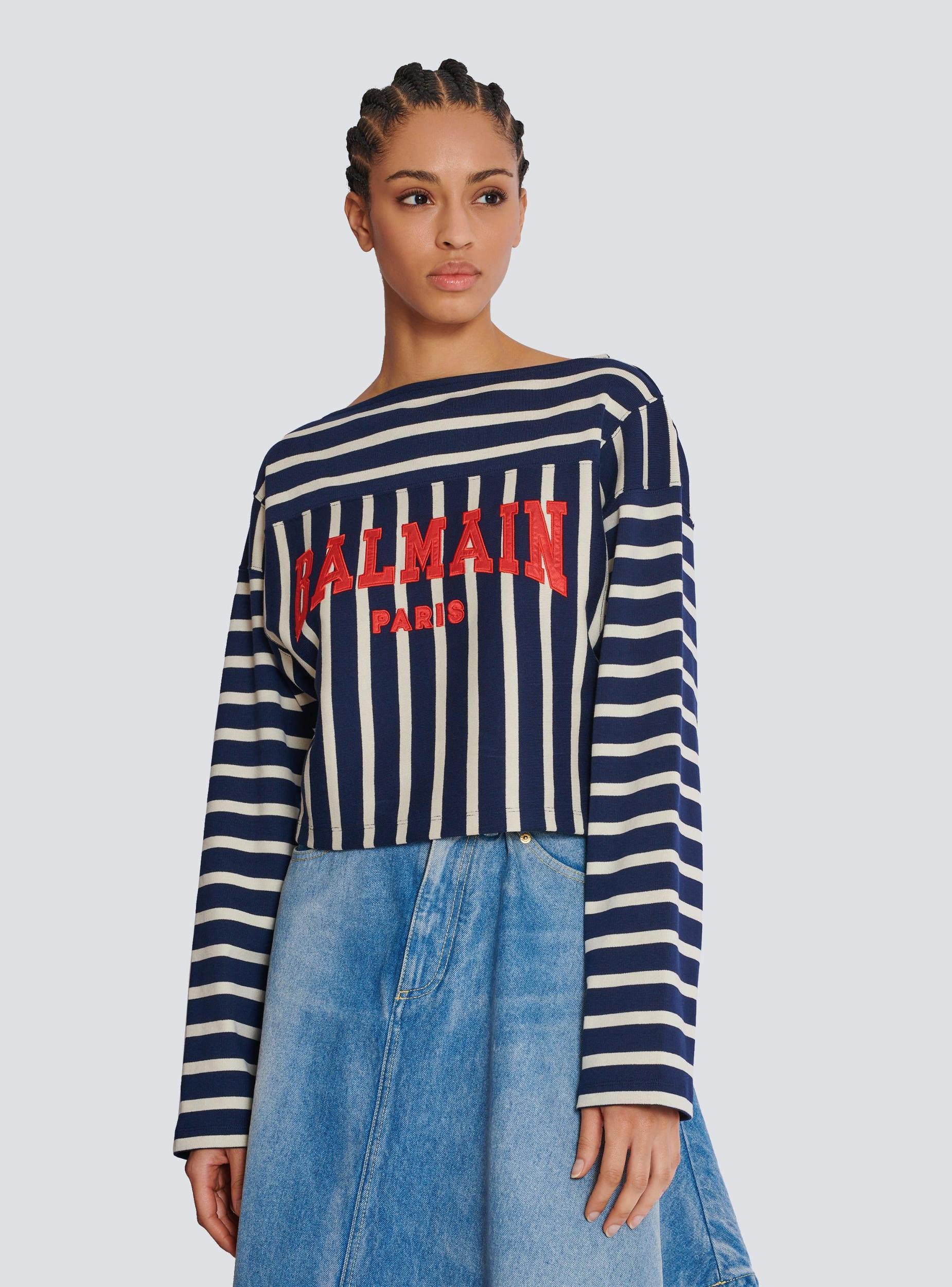 Striped Balmain Baseball top Product Image