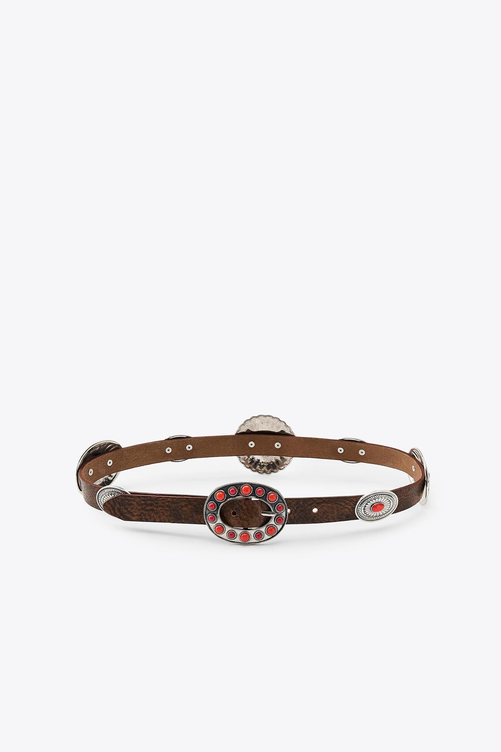 STONE LEATHER BELT Product Image