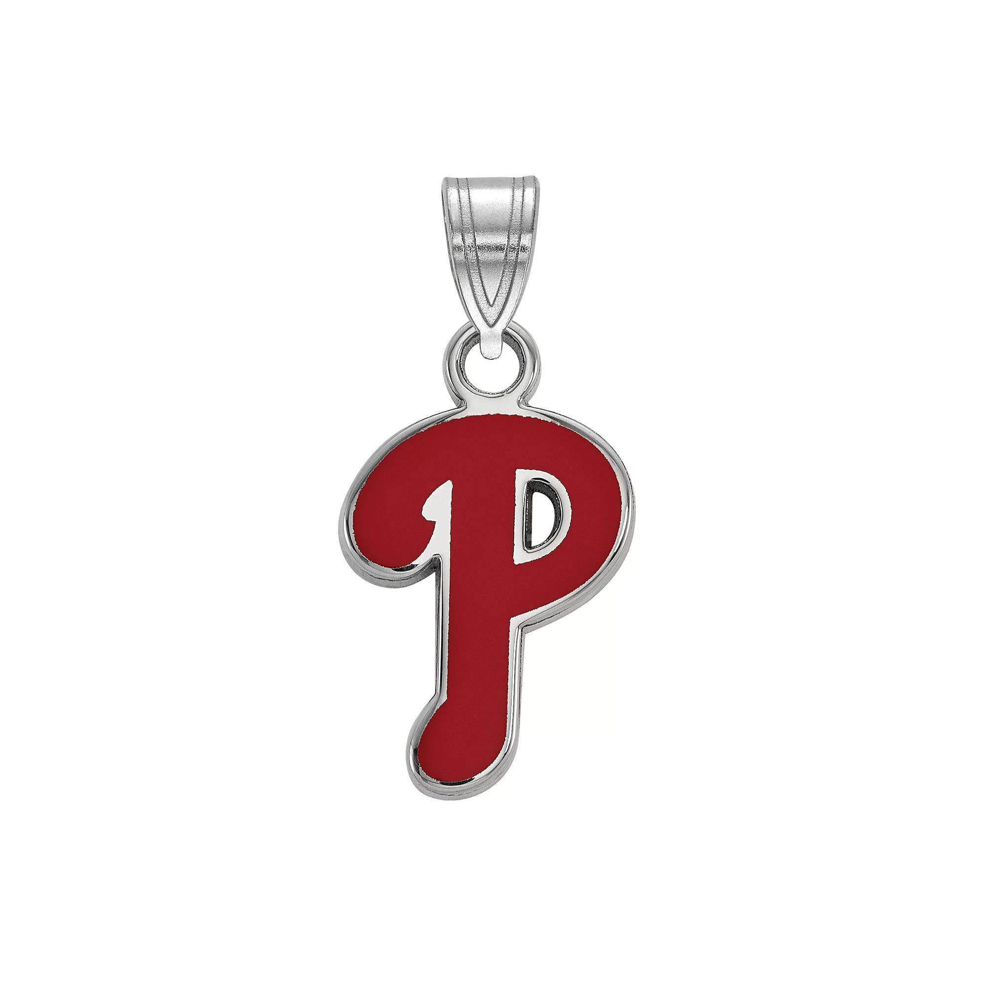 LogoArt Sterling Silver Philadelphia Phillies Small Red Enameled Pendant, Women's, Size: 18 mm Product Image