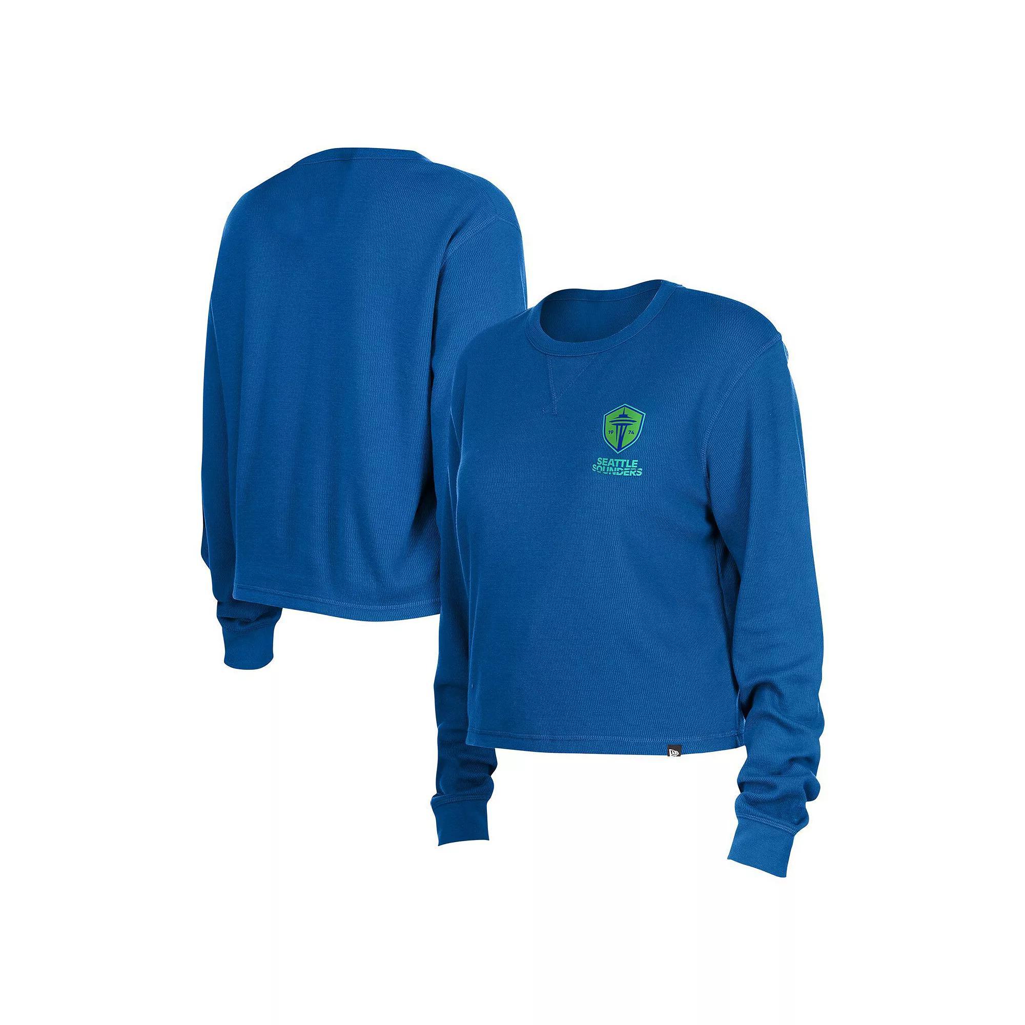 Women's 5th & Ocean by New Era Blue Seattle Sounders FC Sport Night Long Sleeve Thermal T-Shirt, Size: XL Product Image
