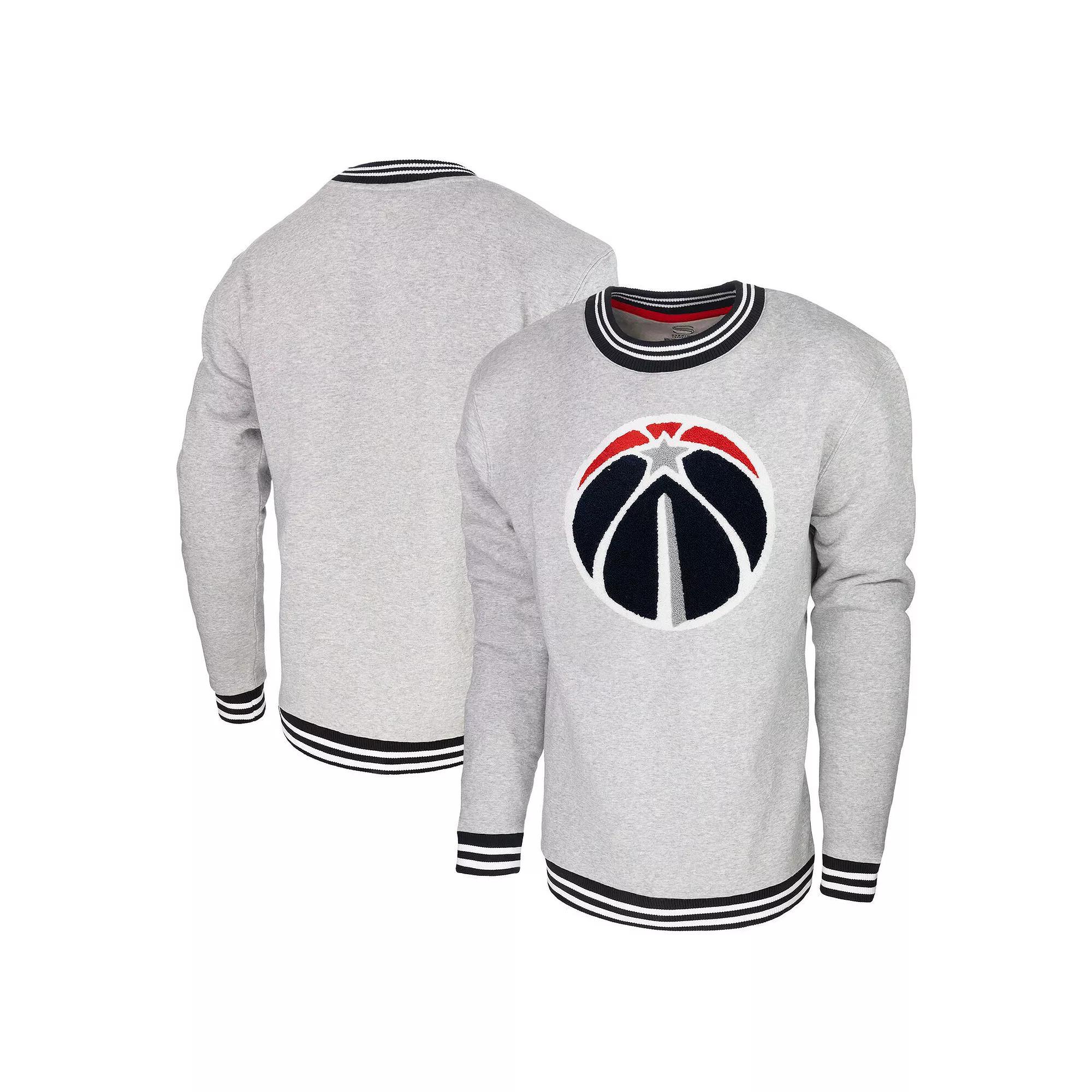 Men's Stadium Essentials  Heather Gray Washington Wizards Club Level Pullover Sweatshirt, Size: 3XL, Wiz Grey Product Image