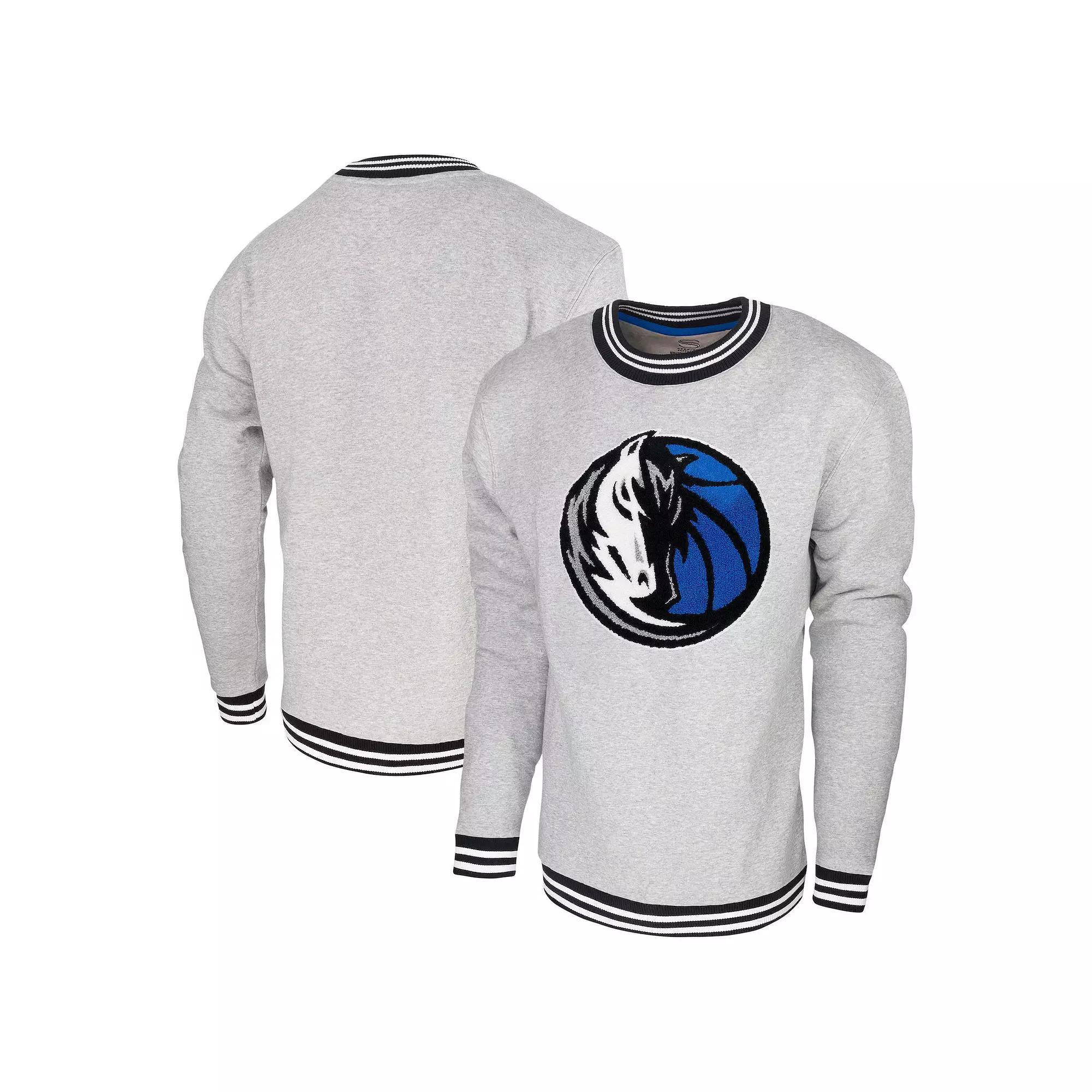 Men's Stadium Essentials Heather Gray Dallas Mavericks Club Level Pullover Sweatshirt, Size: Large, Grey Product Image