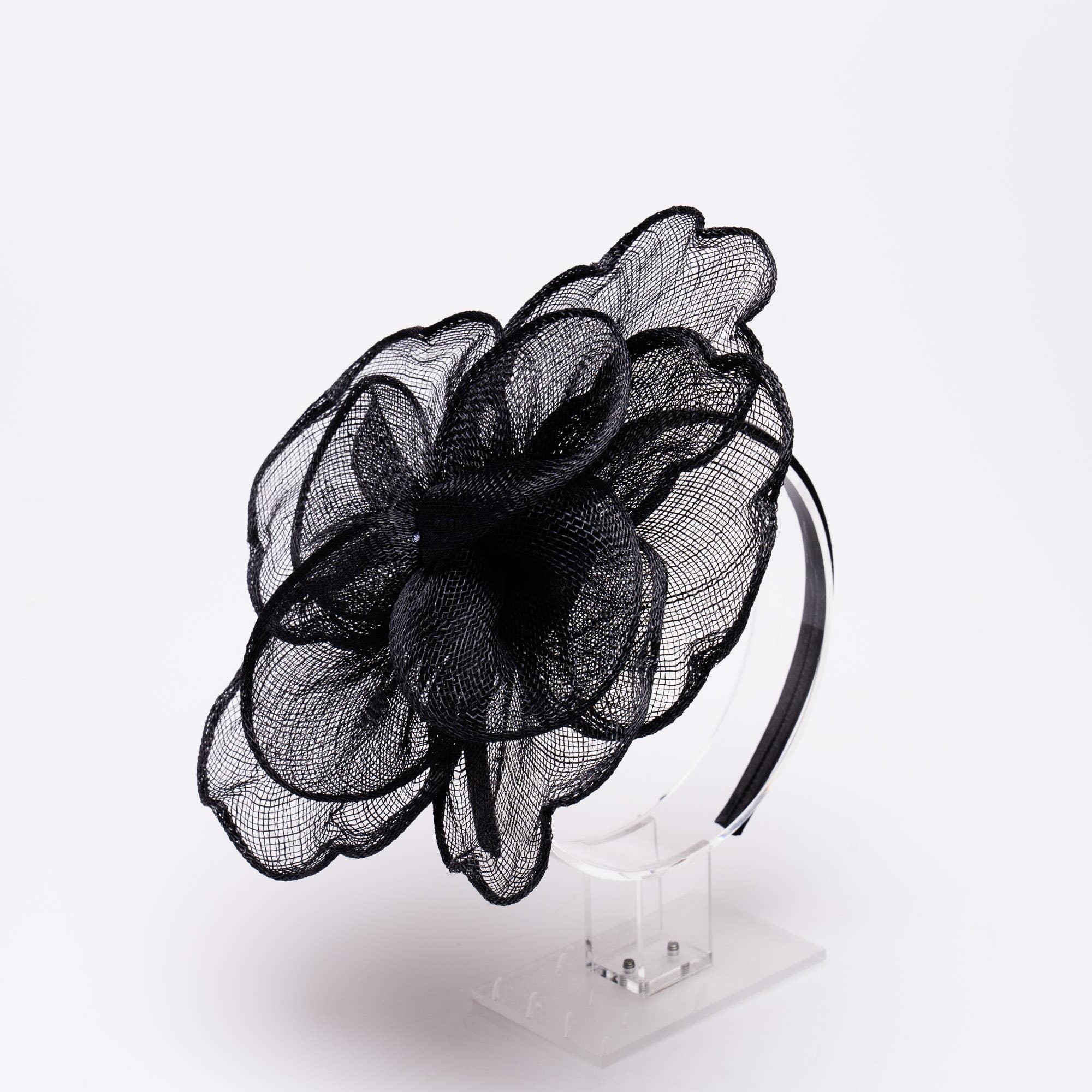 Sinamay Peony Pedal Narrow Headband Fascinator Product Image