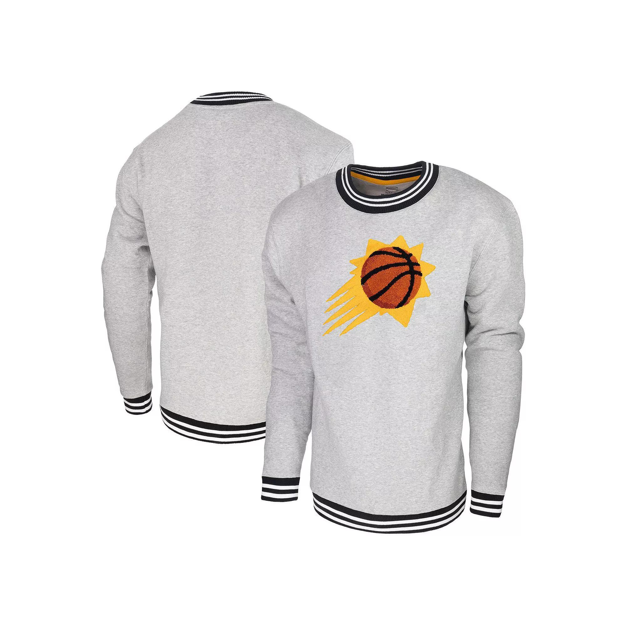 Men's Stadium Essentials Heather Gray Phoenix Suns Club Level Pullover Sweatshirt, Size: 2XL, Phx Grey Product Image
