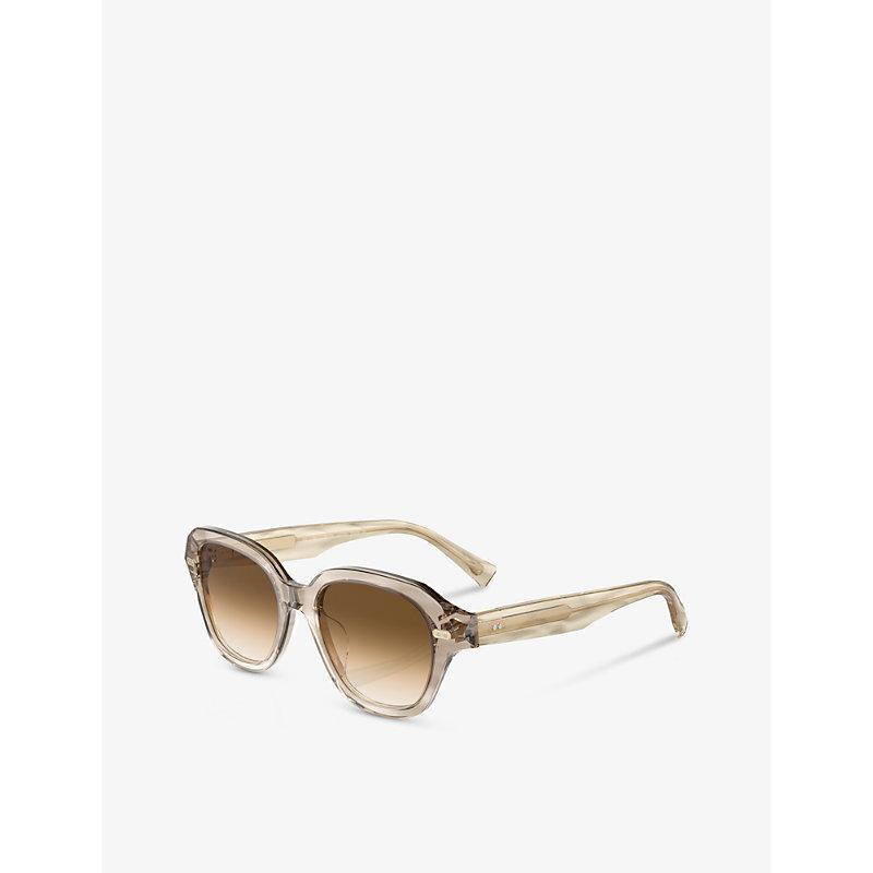 BRUNELLO CUCINELLI Womens  Bc4004s Pillow-frame Acetate Sunglasses In Cream Product Image