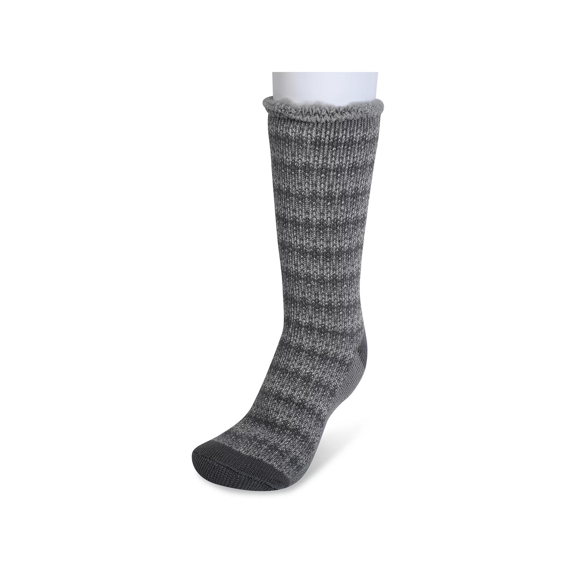 Women's GaaHuu 4X Brushed Pattern Thermal Socks, Gray Allover Fairisle Product Image