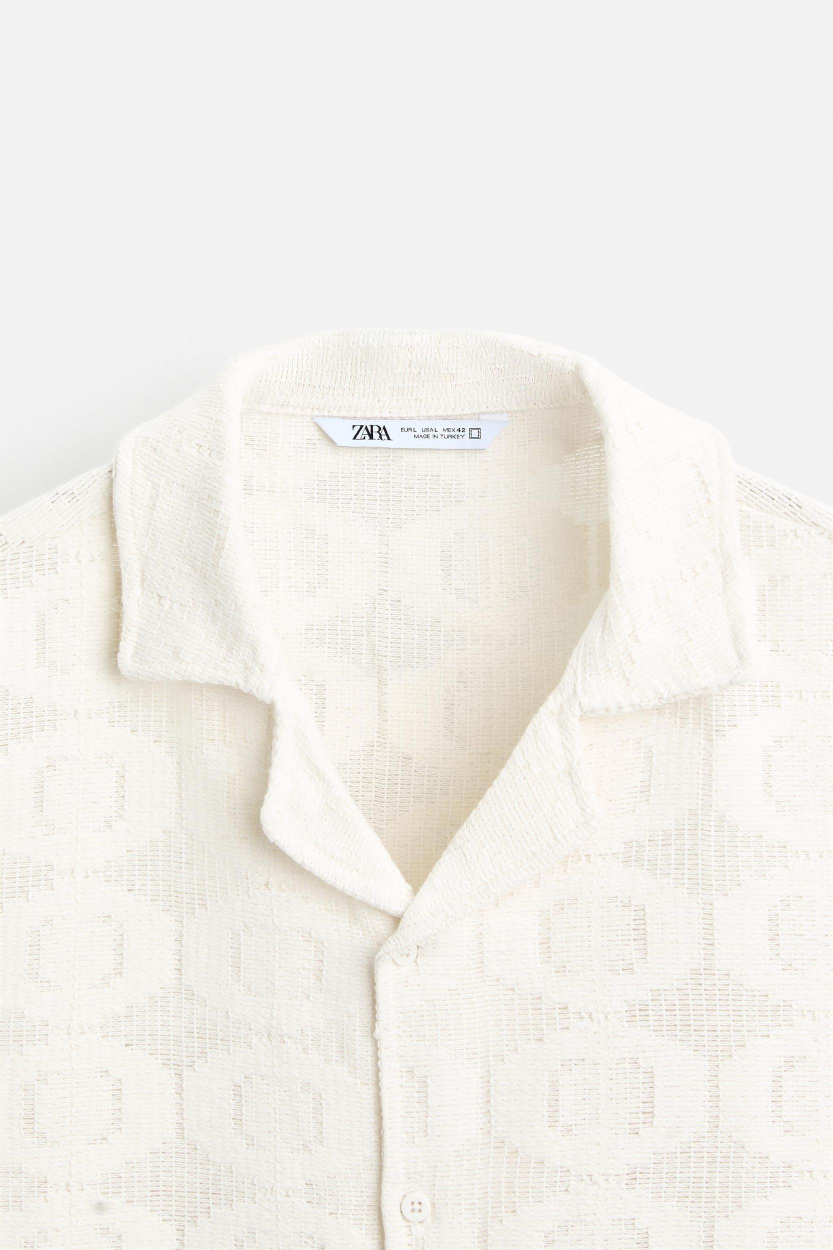 GEOMETRIC CROCHET SHIRT Product Image