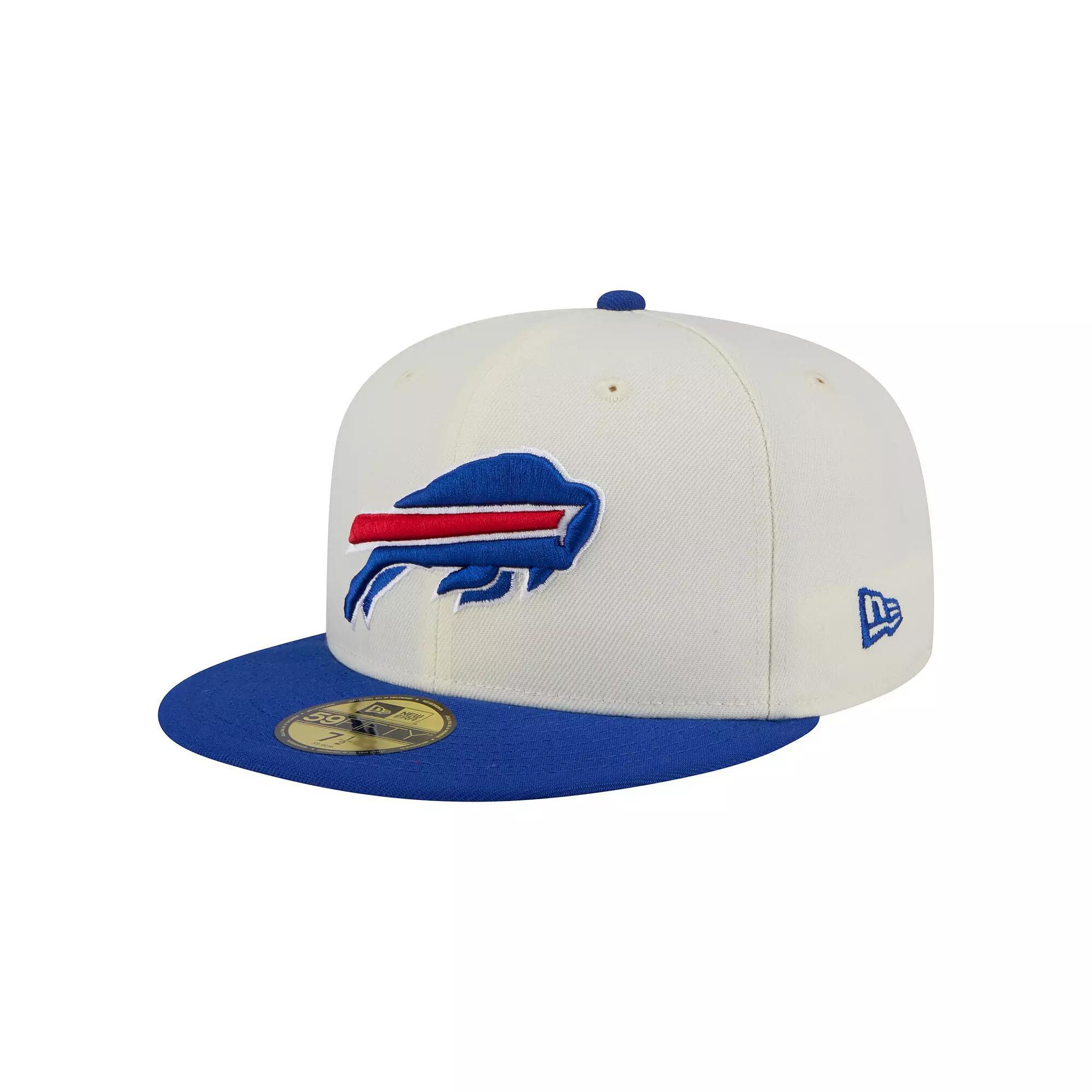 Men's New Era  White/Royal Buffalo Bills Main 59FIFTY Fitted Hat, Size: 7 5/8 Product Image