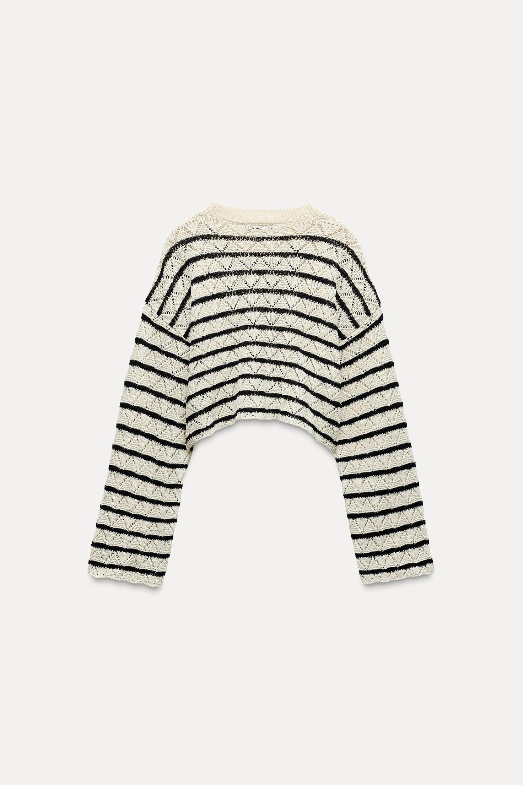 STRIPED CROCHETED TOP Product Image