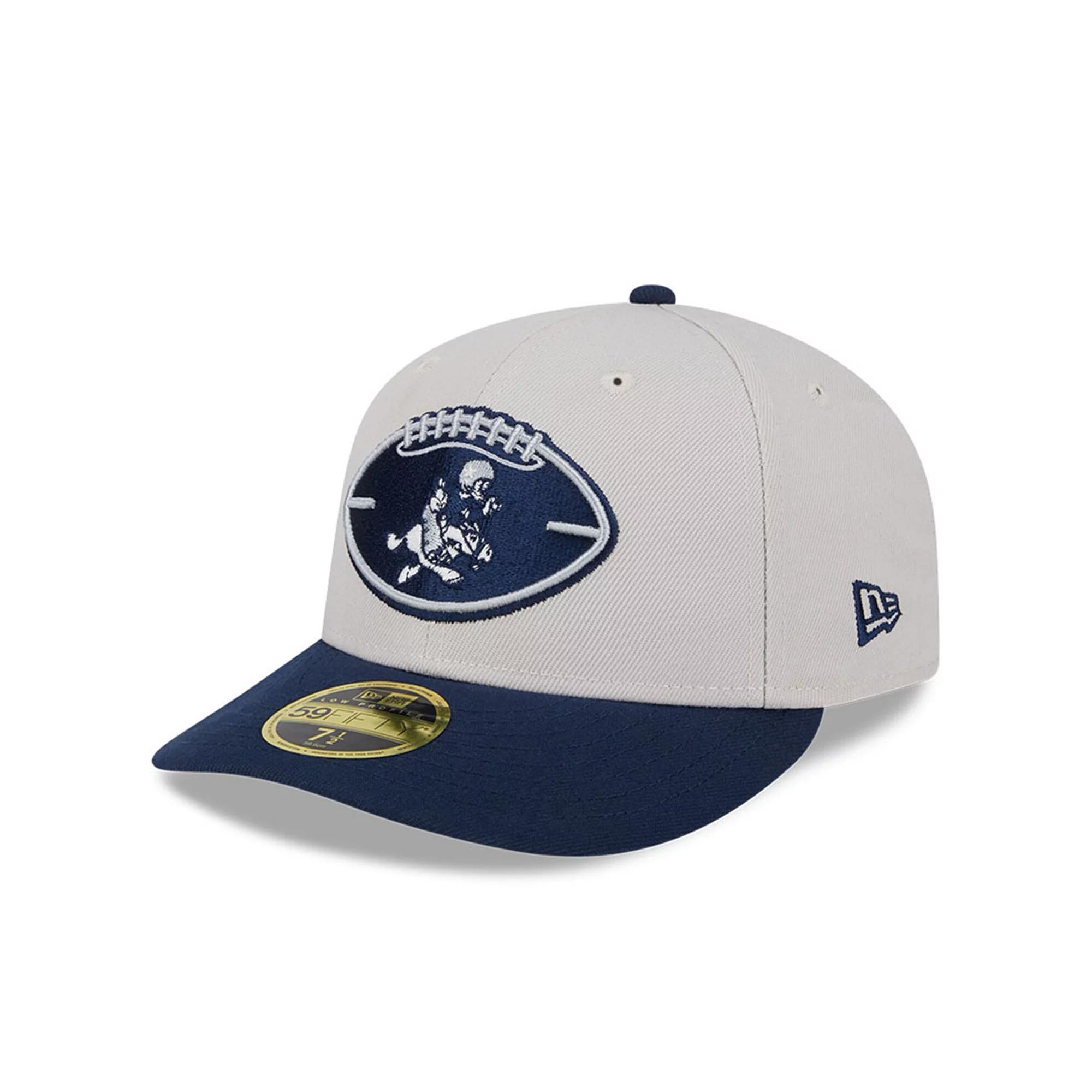 Men's New Era  Stone/Navy Dallas Cowboys 2024 Sideline Historic Low Profile 59FIFTY Fitted Hat, Size: 7 5/8, Team Product Image