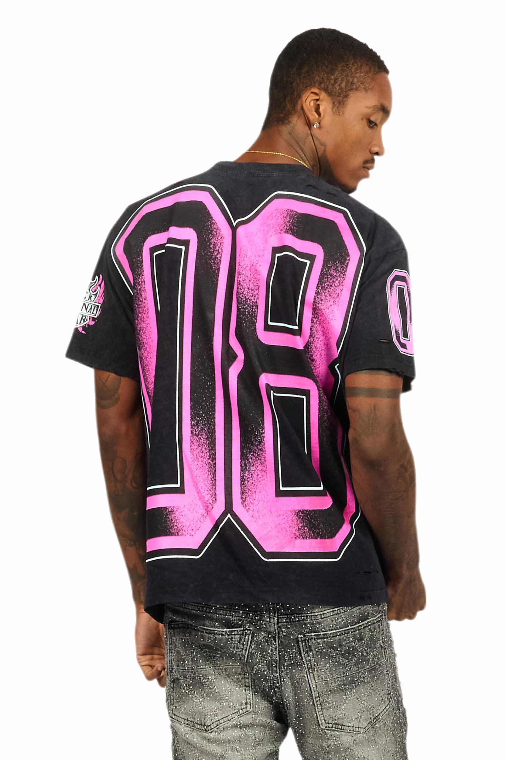 Alim Black Oversized Graphic T-Shirt Male Product Image