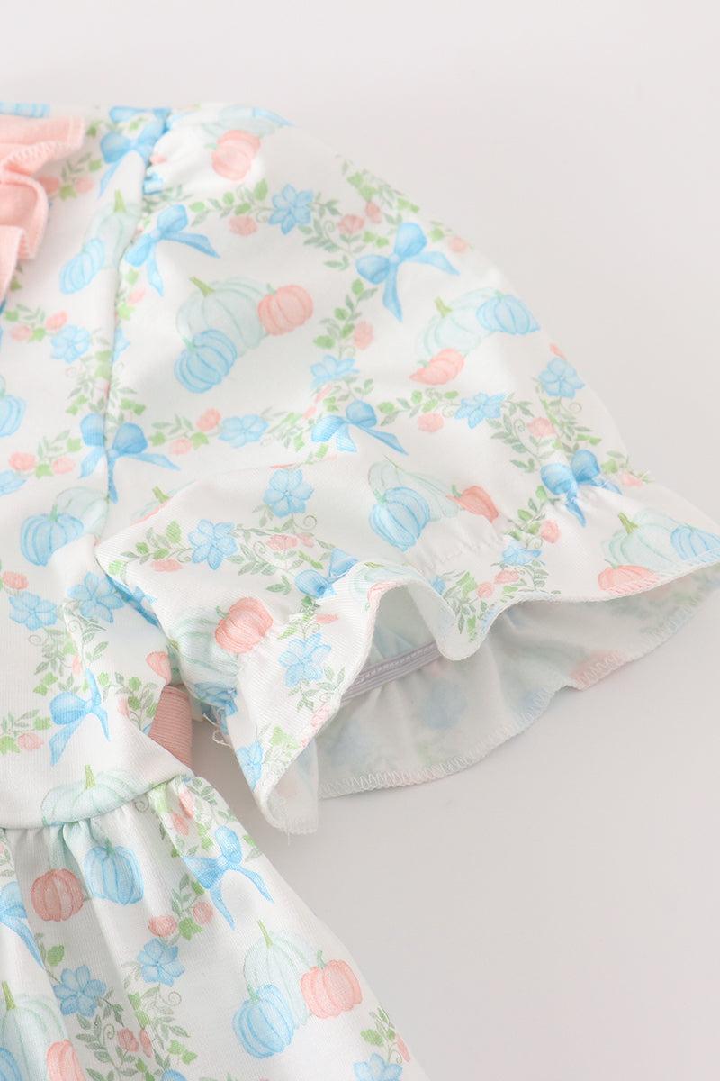 Pink pumpkin print dress Product Image