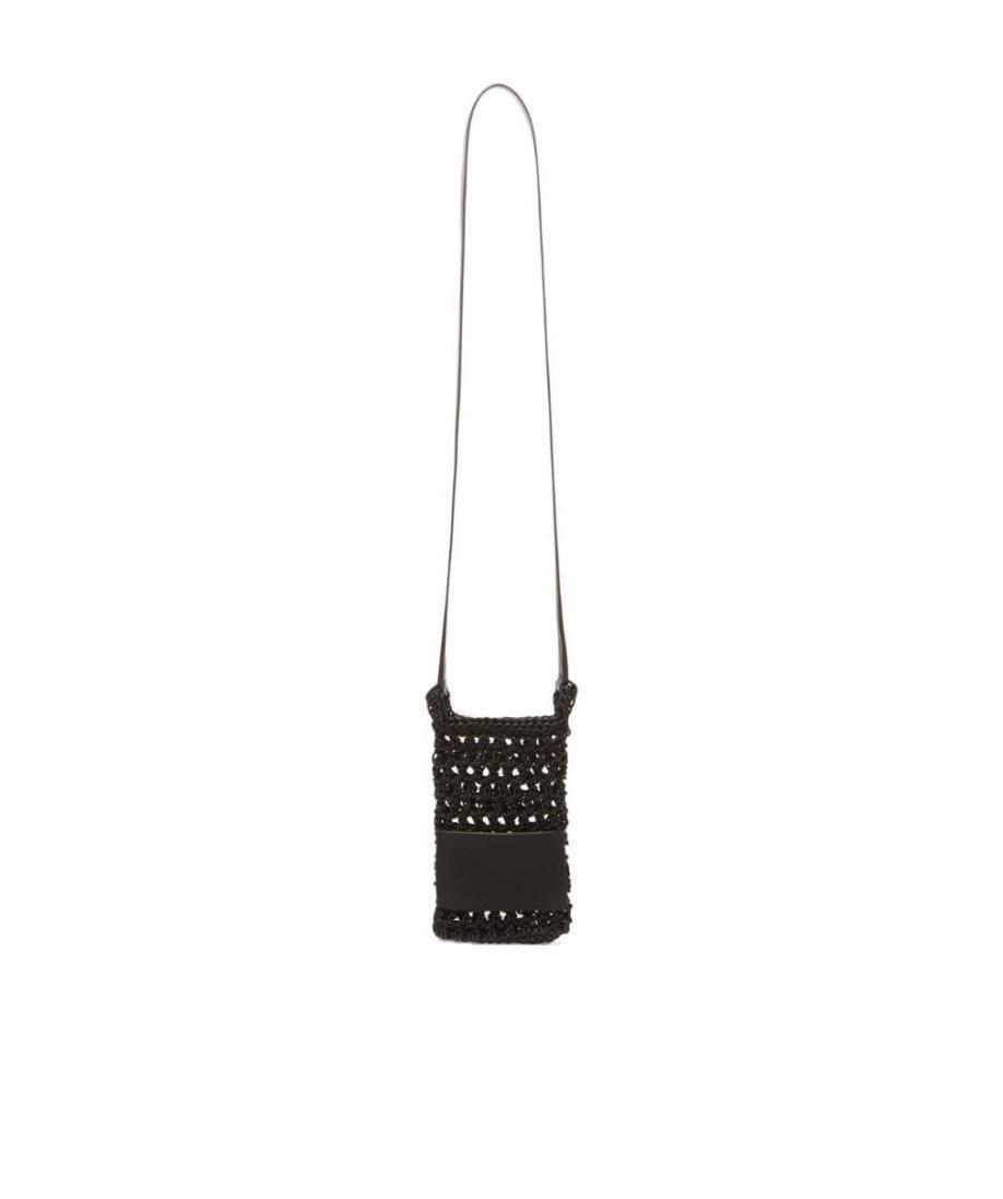 JIL SANDER Small Woven Cross-body Bag In Black Product Image