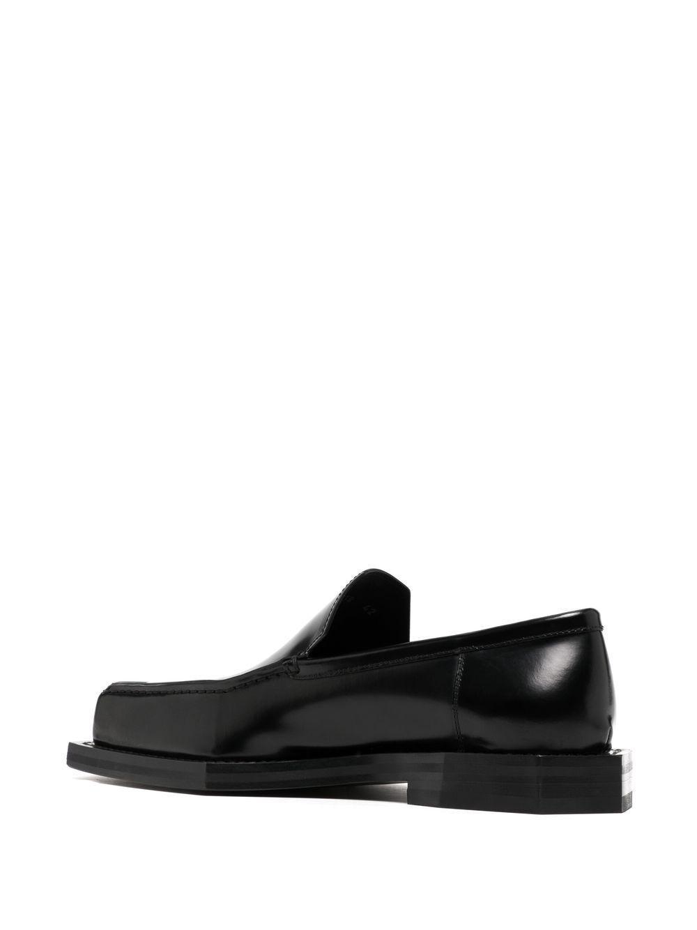 square-toe polished-finish loafers Product Image