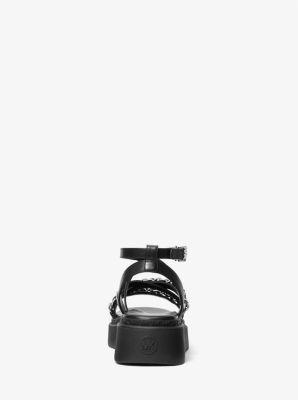 Issi Embellished Leather Flatform Sandal Product Image