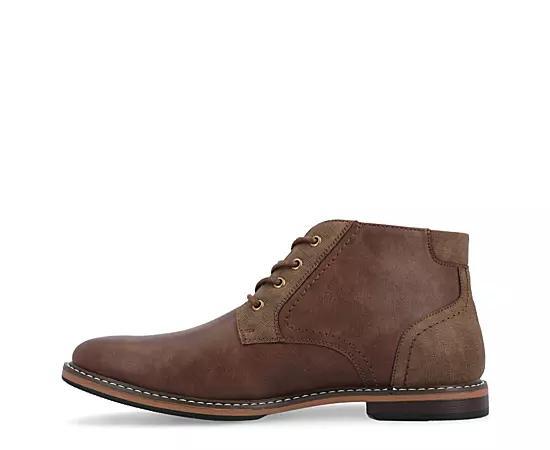 VANCE Franco Men's Plain Toe Chukka Boots, Size: 11 Wide, Brown Product Image