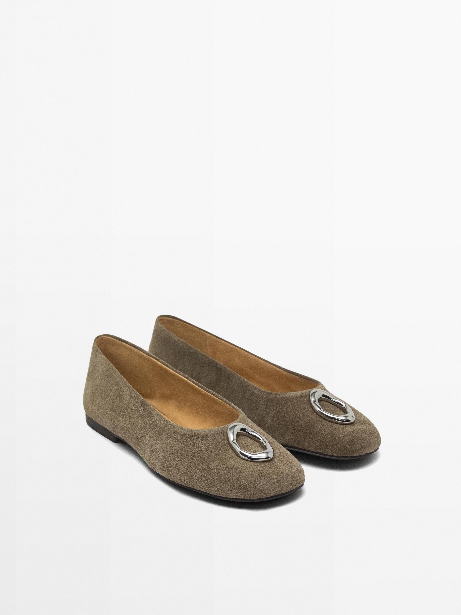 Lace-up printed ballet flats Product Image