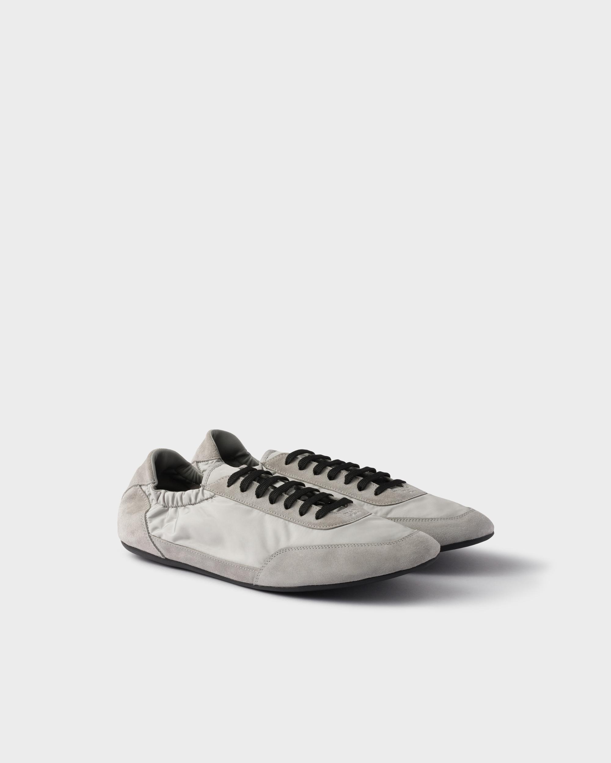 Collapse Re-Nylon and suede elasticized sneakers Product Image
