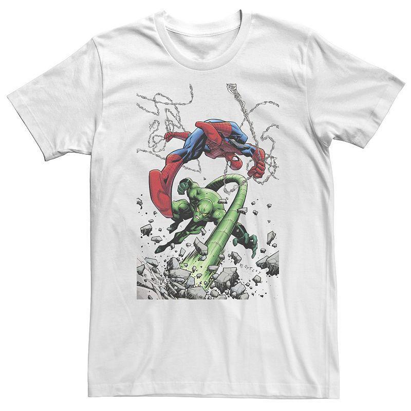 Big & Tall Marvel Spider-Man And Jonah In Trouble Comic Tee, Men's, Size: 4XL, White Product Image