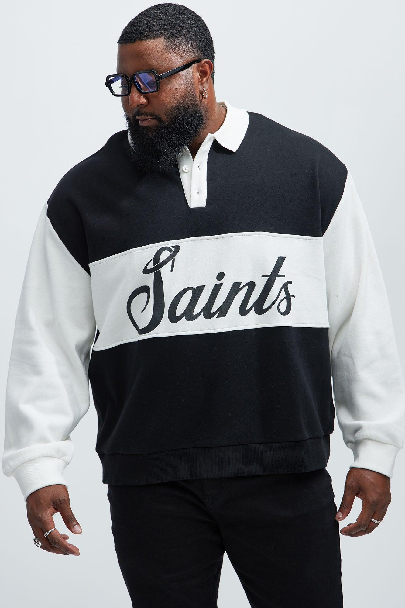 Tyson Saints Fleece Long Sleeve Polo - Black/combo Product Image