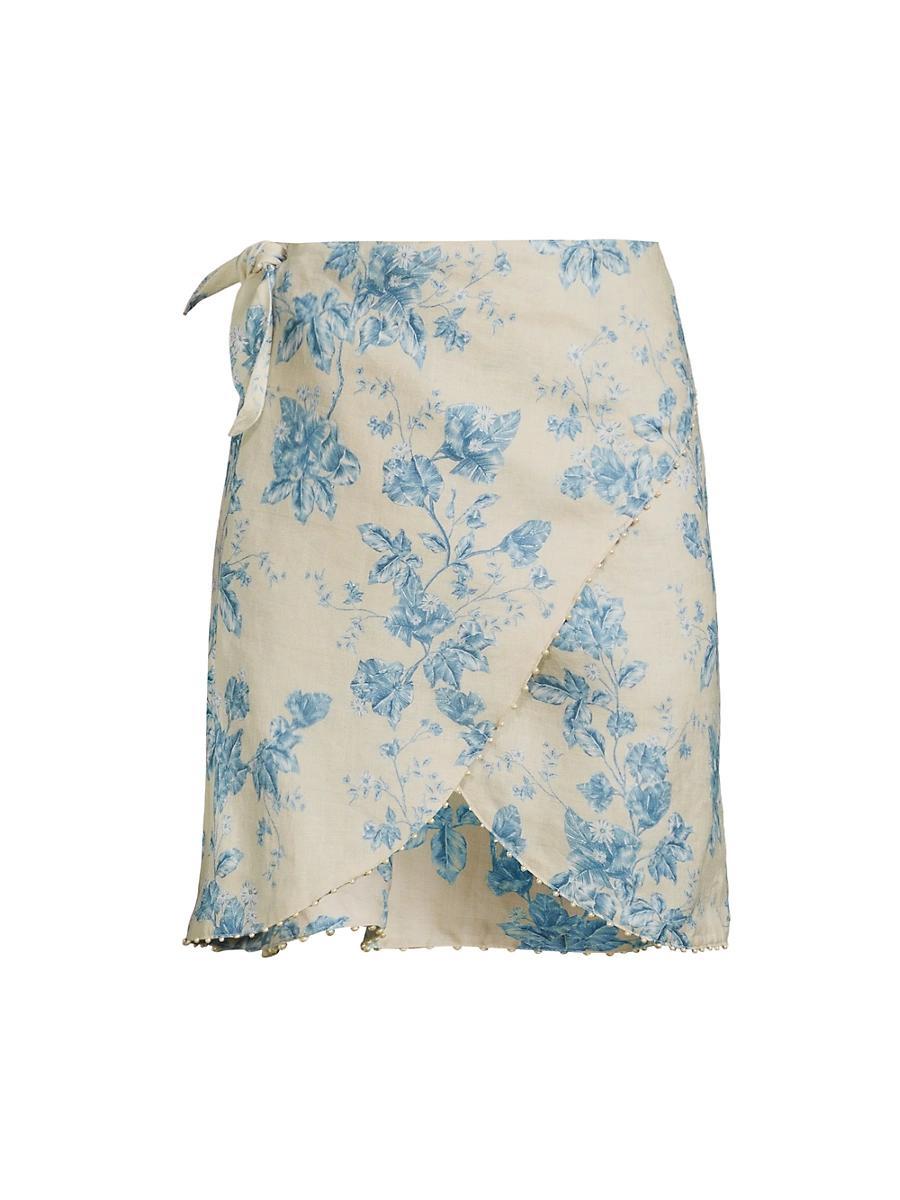 Womens Agustina Bougain Linen Floral Sarong Product Image