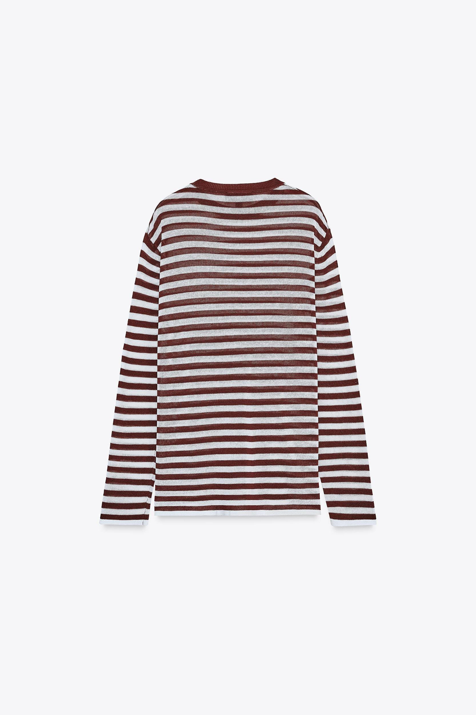 RUSTIC STRIPED KNIT SWEATER Product Image