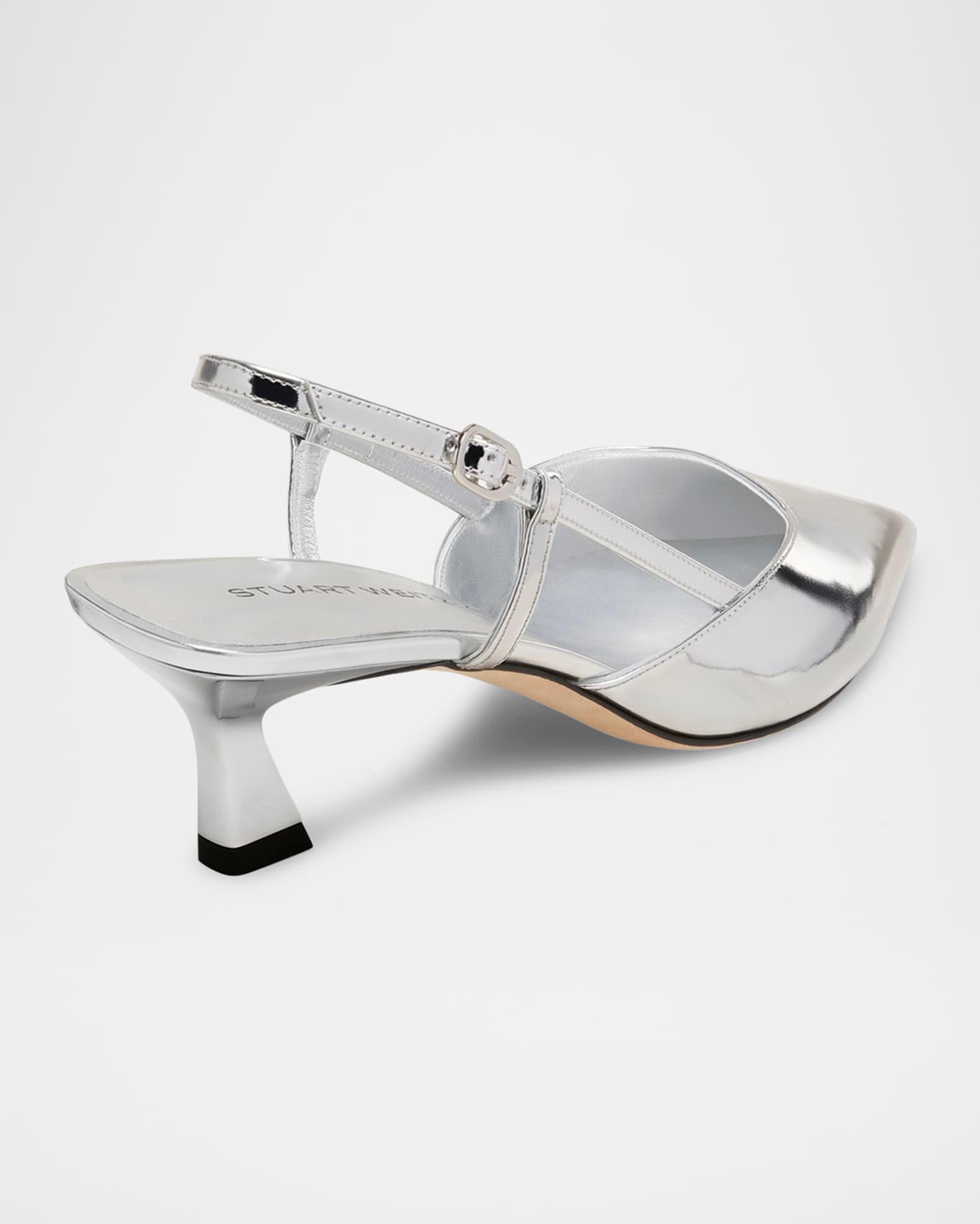 Vinnie Metallic Kitten Slingback Pumps Product Image