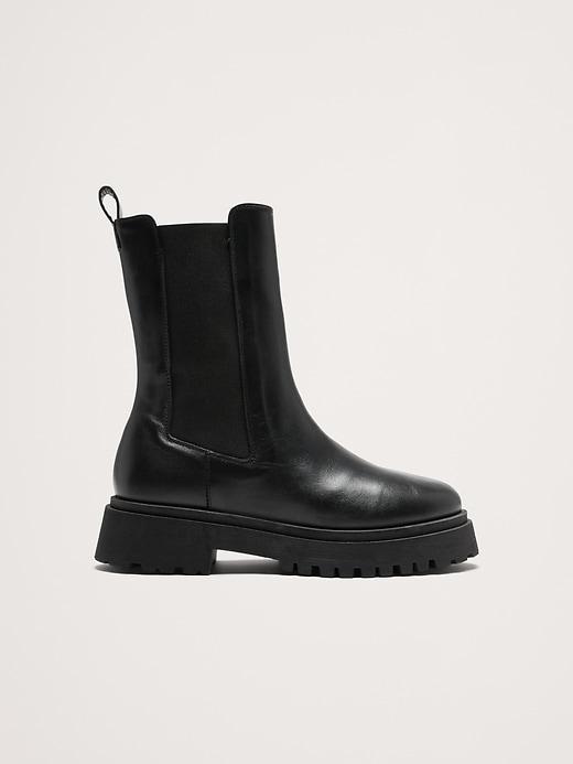 Italian Leather Tall Chelsea Boot Product Image