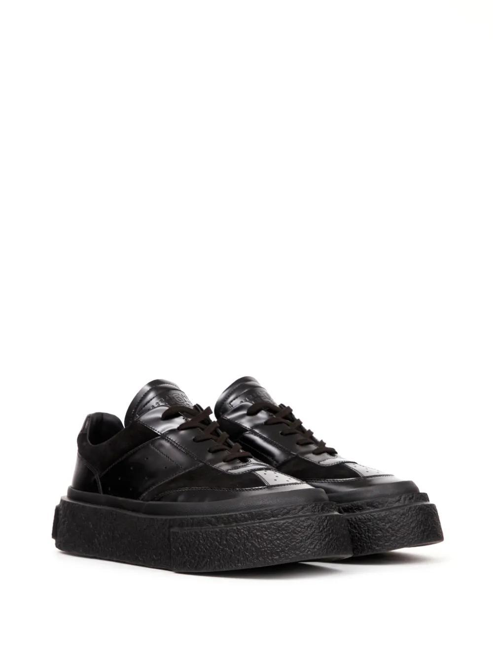 panelled patent leather sneakers Product Image