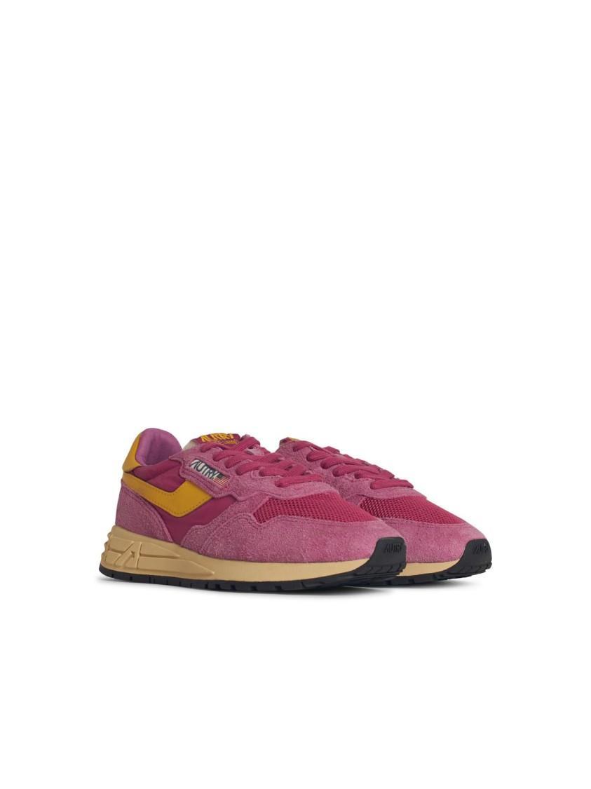 AUTRY Low-cut Lace-up Sneakers In Pink Product Image