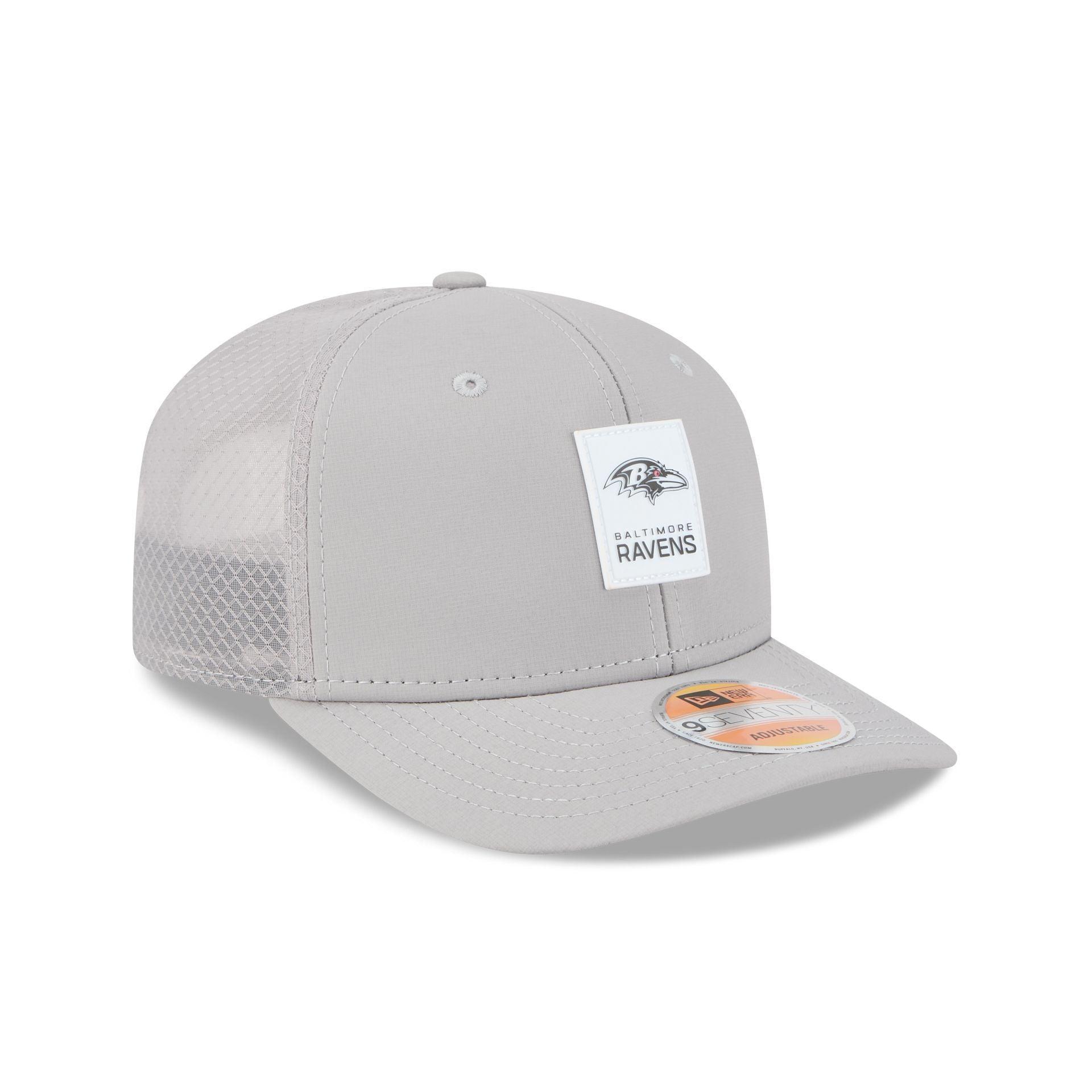 Baltimore Ravens 2025 Sideline Hot Weather Gray 9SEVENTY Trucker Hat Male Product Image