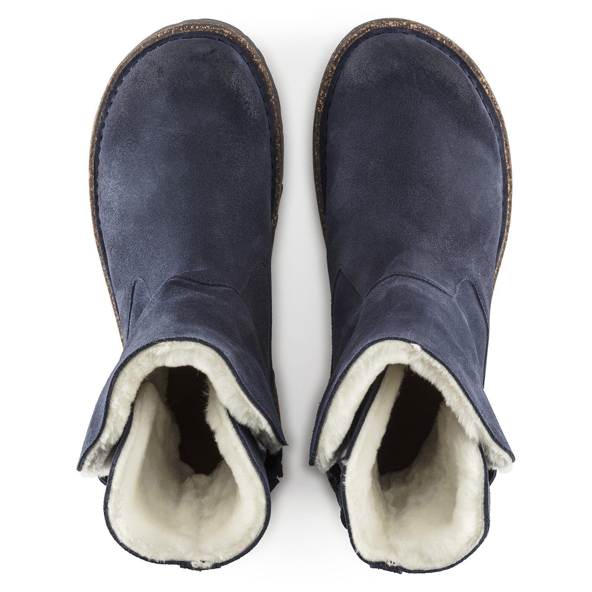 Uppsala Shearling Suede Leather Navy Product Image