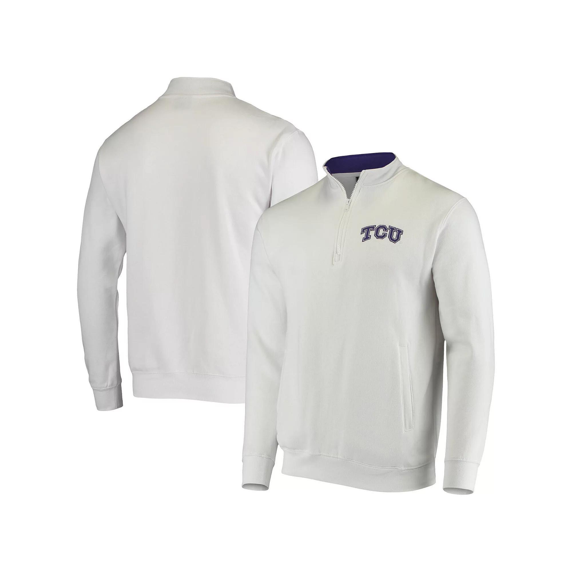 Men's Colosseum White TCU Horned Frogs Tortugas Logo Quarter-Zip Jacket, Size: 3XL Product Image