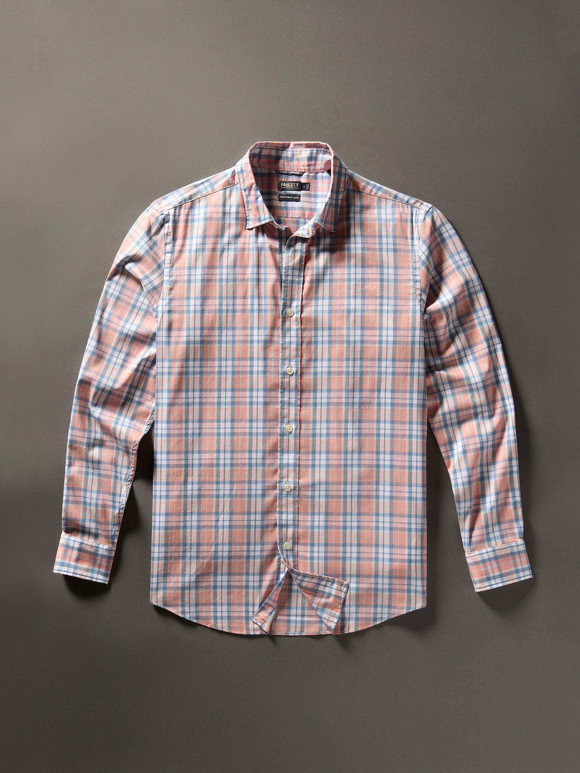 Movement™ Shirt Classic Fit - Ocean Coral Plaid Male Product Image