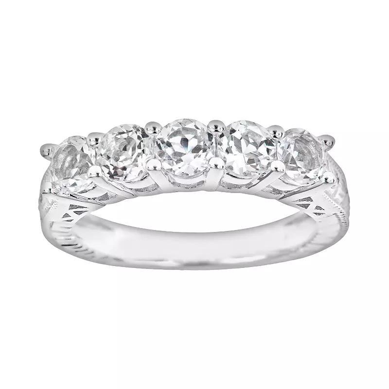 Celebration Gems Sterling Silver Garnet Five-Stone Ring, Women's, Size: 7, Multicolor Product Image