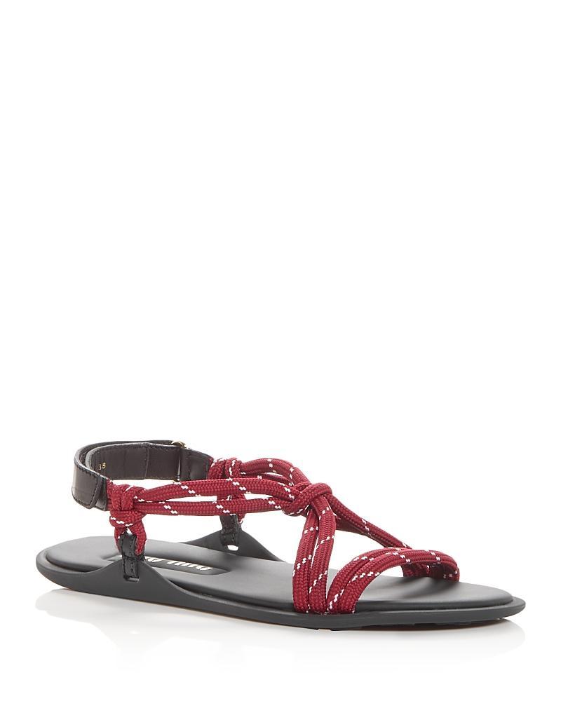 Miu Miu Womens Nastro Rope Sandals Product Image