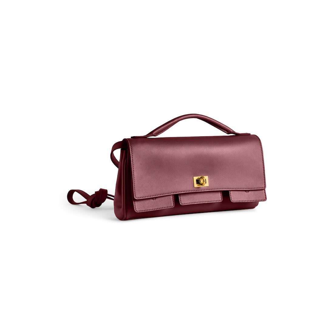 Women's Bel Air Clutch On Strap Small in Dark Burgundy Product Image