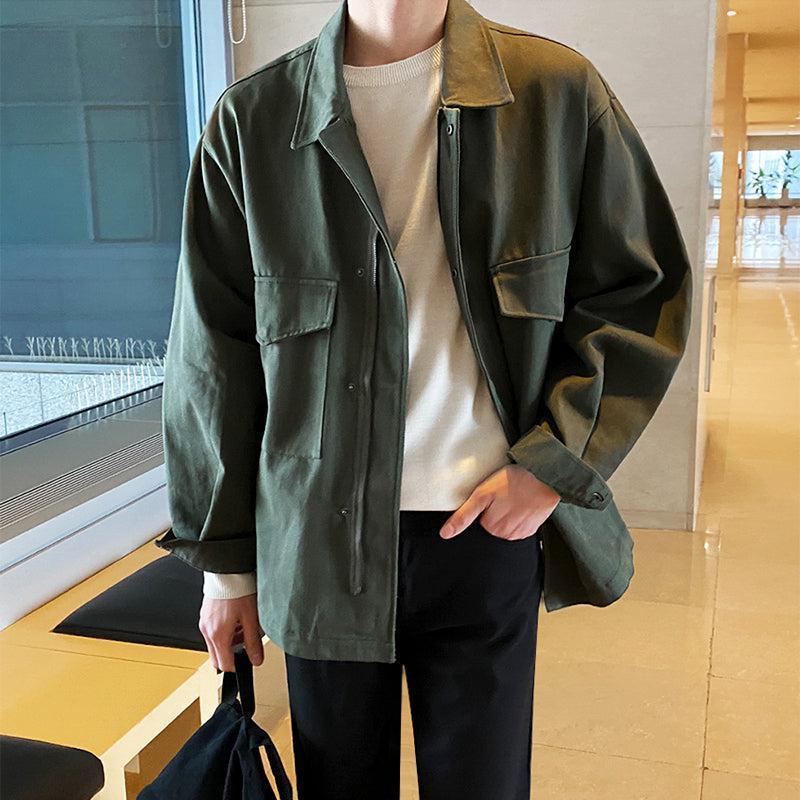 RT No. 2766 GREEN ZIP-UP COLLAR JK Product Image
