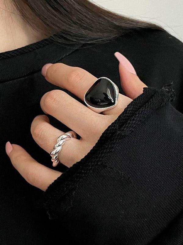 Adjustable Heart Shape Rings Accessories Product Image