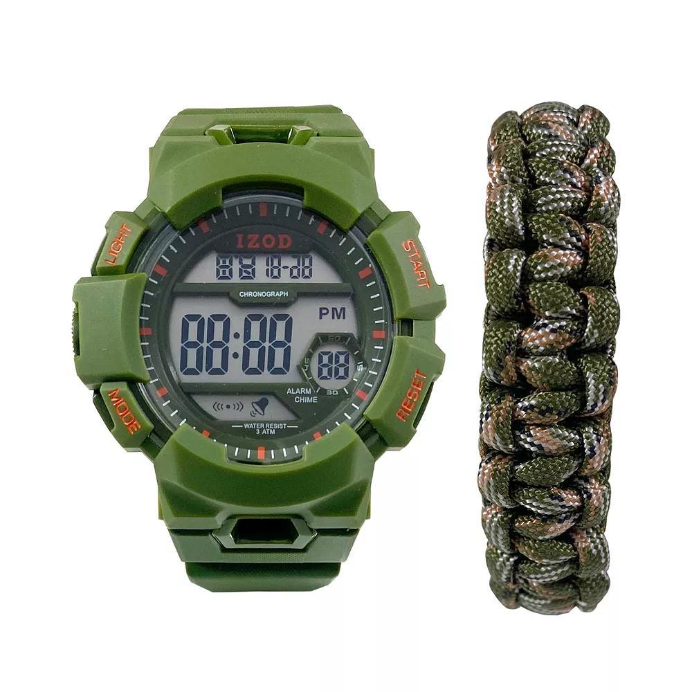 IZOD Mens Green Camo Digital Watch with Matching Bracelet Set - IZO2194KL Product Image