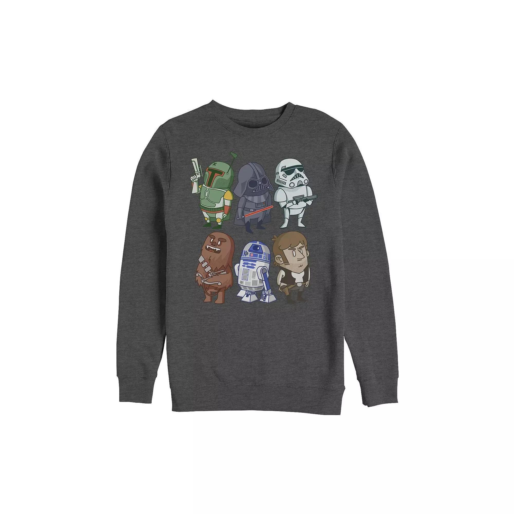 Mens Star Wars Classic Doodles Hoodie Grey Heather Product Image