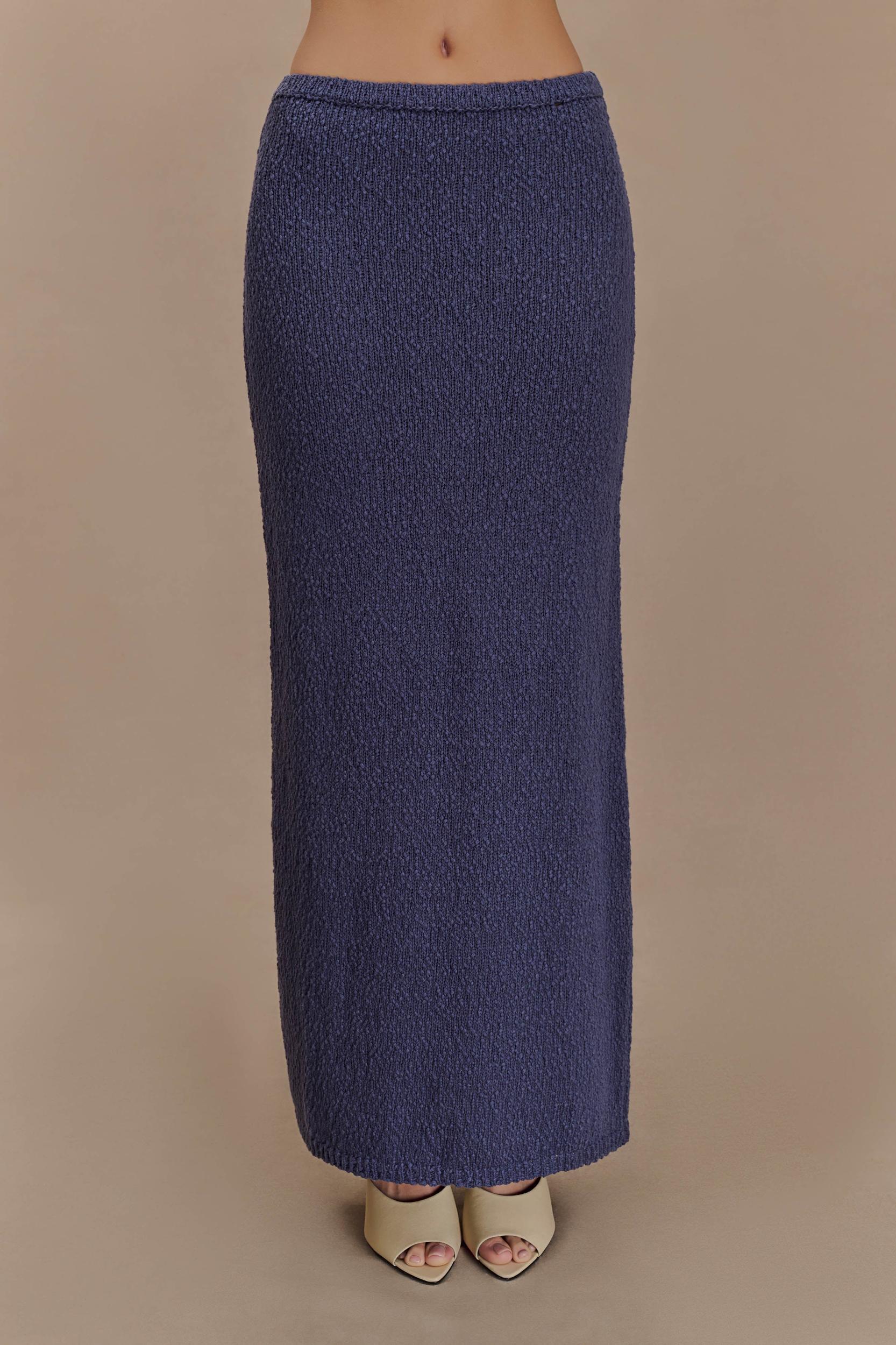 Moira Boucle Maxi Skirt - Steel Product Image