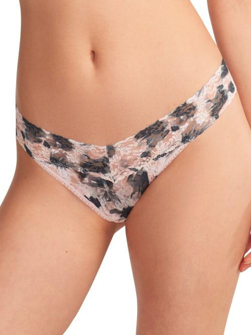 Printed Original-Rise Signature Lace Thong Product Image
