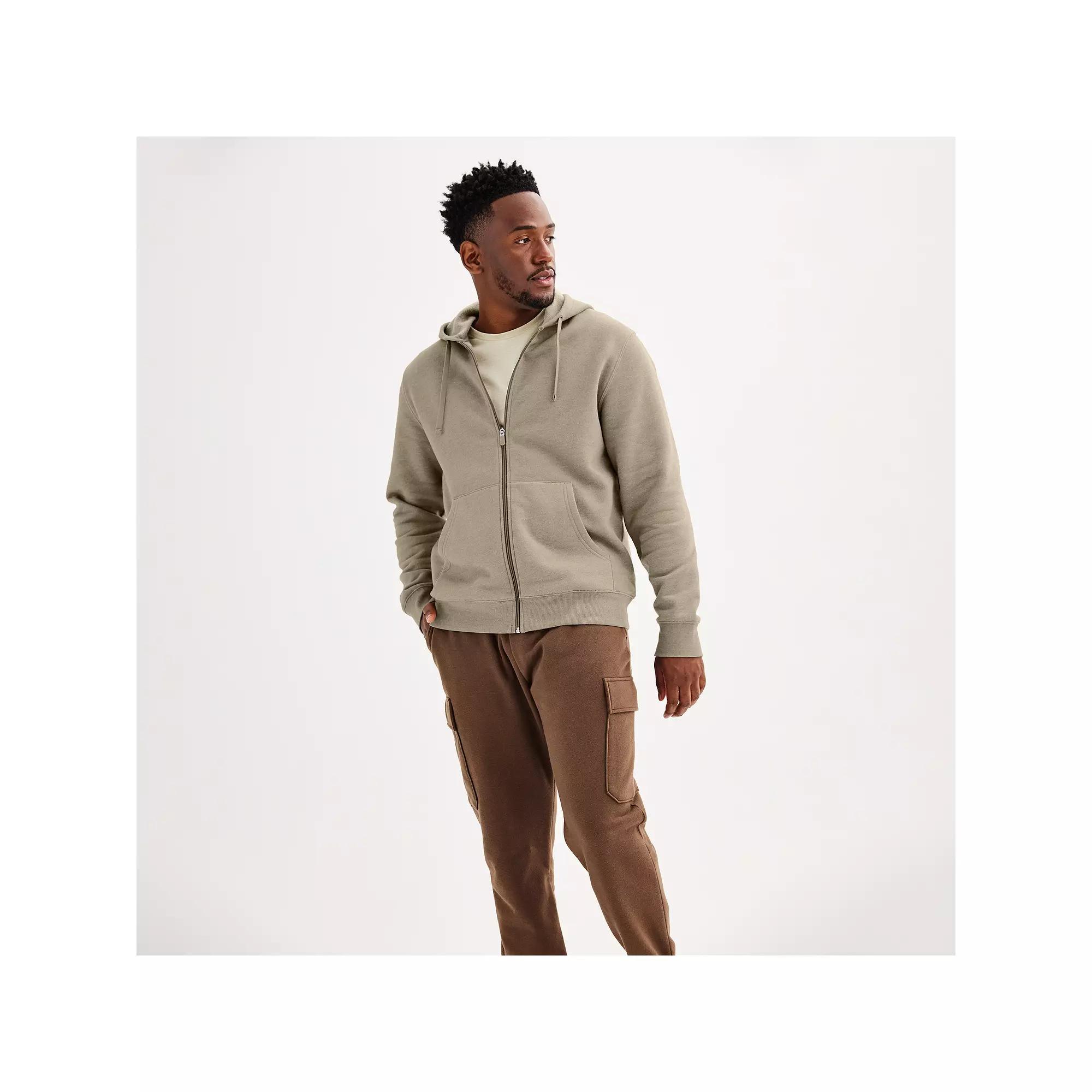 Men's Tek Gear® Ultra Soft Fleece Zip Front Hoodie, Size: XXL, Desert Shadow Product Image