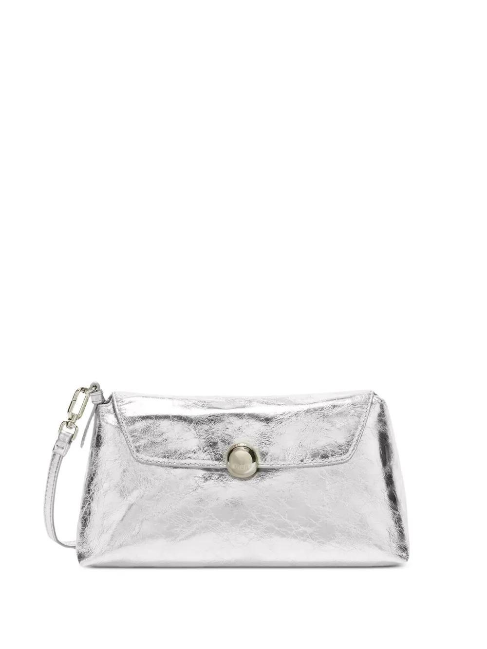 FURLA Metallic Shoulder Bag In Silver Product Image