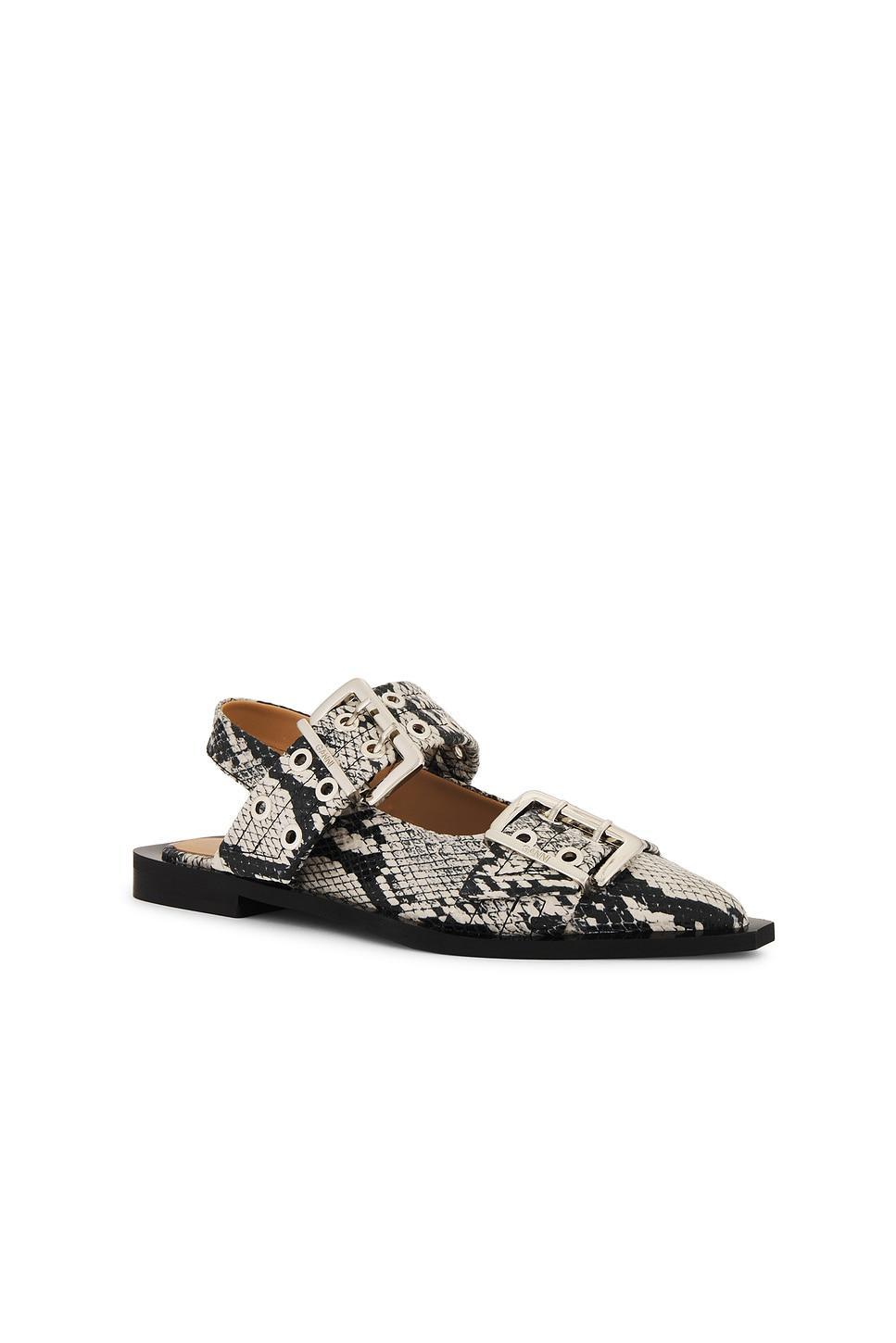 Buckle Ballerina Flats Ganni Product Image